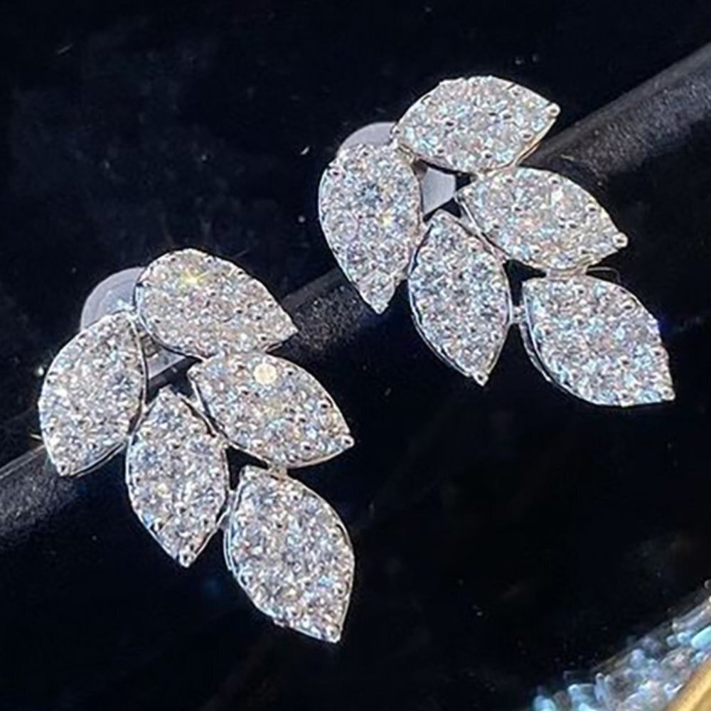 💎 925 Silver Plated CZ Drop Earrings for Women, FB16FA1071